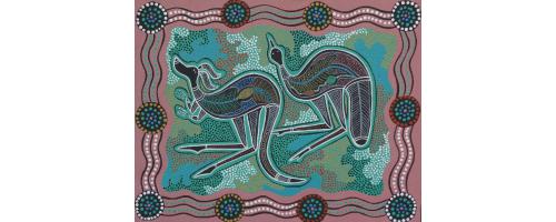 Bohra the Kangaroo and Dinewan the Emu - SOLD